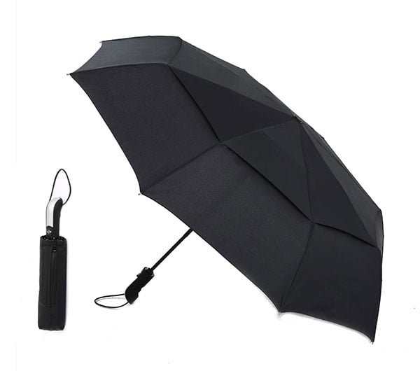 Windproof Travel Umbrella - Folding Umbrella Automatic Open and Close -  Strongest - Folding Umbrella Stylish Windproof and Rain Small Folding  Backpack Umbrella for Men and Women 