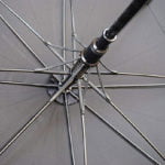 Reinforced Fiberglass Ribs Wooden Handle Umbrella
