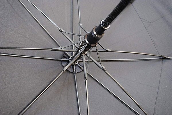 Reinforced Fiberglass Ribs Wooden Handle Umbrella