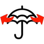 Double Layer Windproof Wooden Handle Umbrella