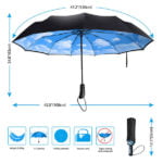 Auto Open Close Compact Umbrella Size