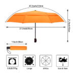 Travel Umbrella with Double Canopy Size