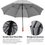 Windproof Wooden Handle Umbrella