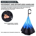 C-Shaped Full Color Print Inverted Umbrella