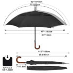 Wooden Handle Umbrella Mens Size