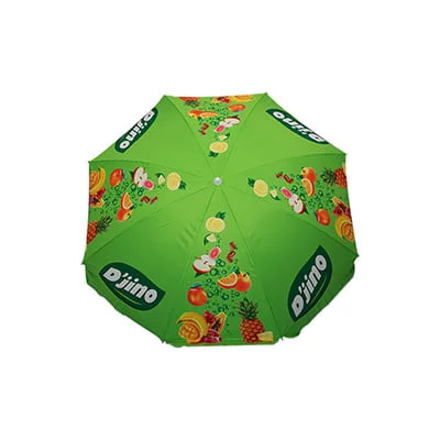Custom advertising beach umbrellas prepared for branded outdoor locations