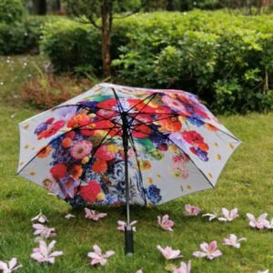digital printed flower umbrella