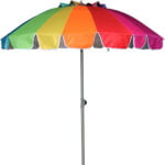 colorful rainbow beach umbrella