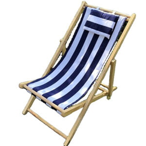 printed wooden frame summer beach chair