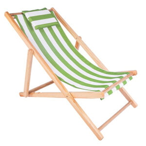 printed wooden frame summer beach chair