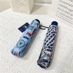 Compact art printed umbrella