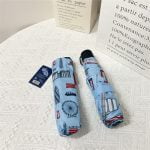 Compact art printed umbrella