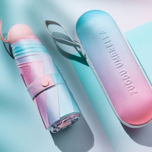 compact capsule umbrella with uv protected with case