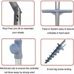 Beach Umbrella Sand Anchor with Tilt