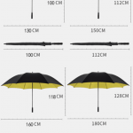 Large golf umbrella size spec