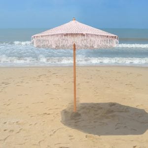 hollow cotton frnged beach umbrella