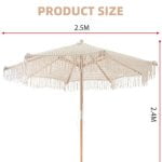 hollow fringed cotton outdoor parasol