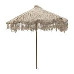 hollow fringed cotton outdoor parasol