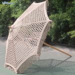 hollow fringed cotton outdoor parasol