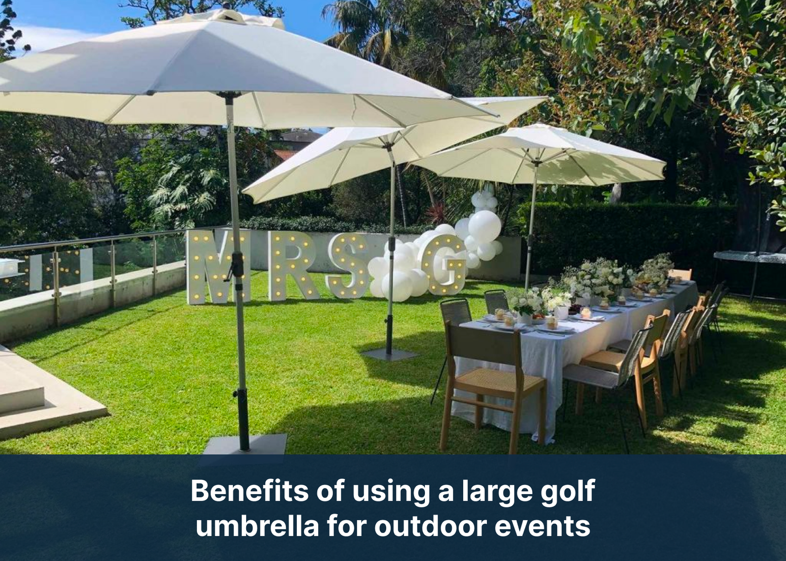 Benefits of using a large golf umbrella for outdoor events