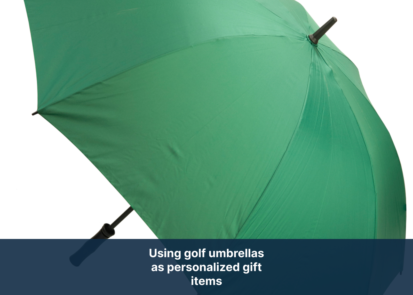 Using golf umbrellas as personalized gift items