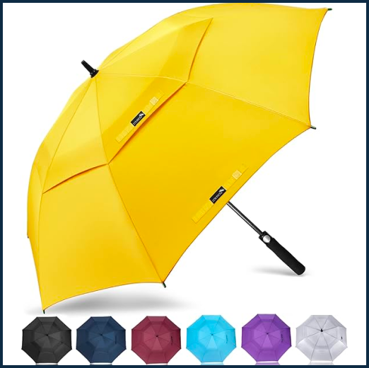 ZOMAKE Patio Umbrella 54/62/68 Inch, Large Windproof Automatic Open Rain Umbrella with Double Canopy Design for Men - Sturdy Stick Umbrellas