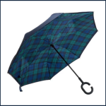 compact-and-stylish-all-weather-dark-green-check-umbrella