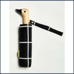 sustainable-black-grid-compact-duck-umbrella-for-travel