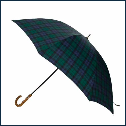 compact-and-stylish-all-weather-dark-green-check-umbrella