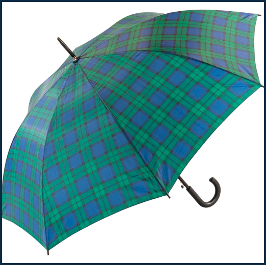 compact-and-stylish-all-weather-dark-green-check-umbrella