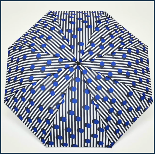 polkastripe-eco-friendly-compact-duck-umbrella-with-recycled-materials