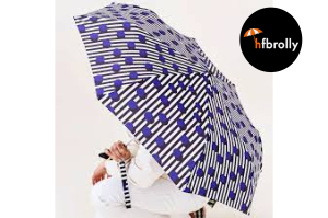 Features of the HFBrolly PolkaStripe Umbrella