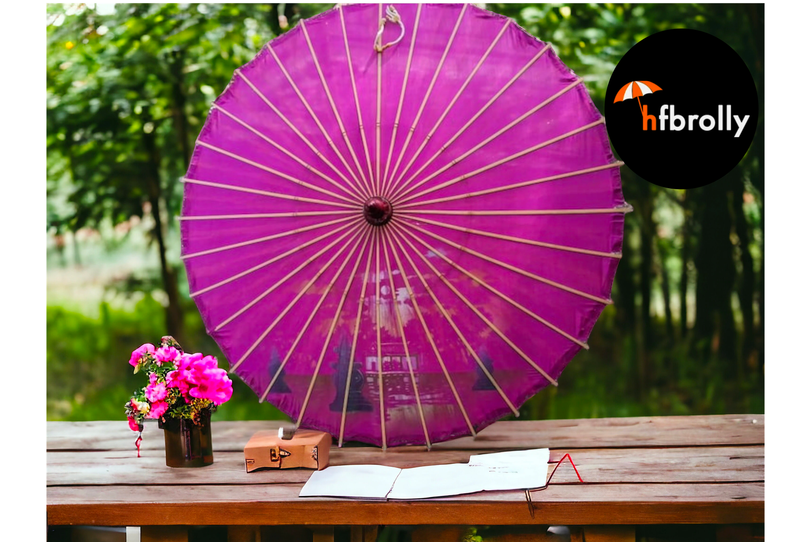 HFBrolly best bamboo umbrellas for heavy rain