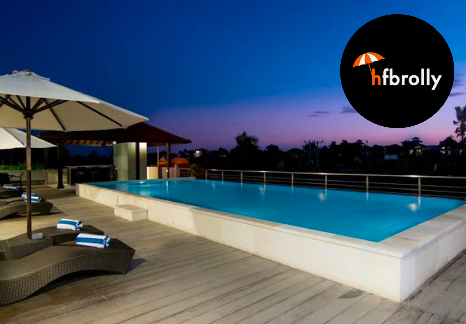 HFBrolly Square Hotel Umbrellas for Poolside Shading: Elegant and Practical Solutions