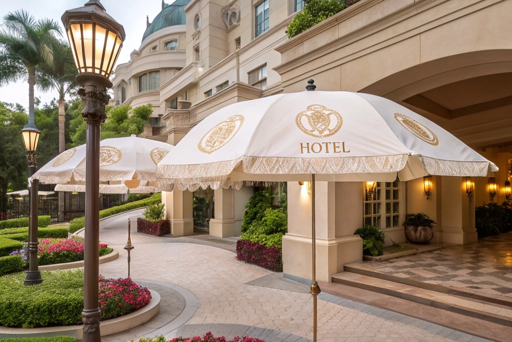 custom umbrellas hotel